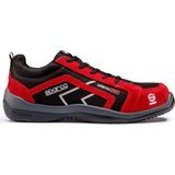 Sparco - Urban Evo - Veiligheidsschoenen - Rood - Velours Leer - Cordura Nylon