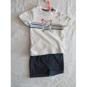 Noukie's - Ensemble - Jongens - Tshirt + Short - 9 maand 74