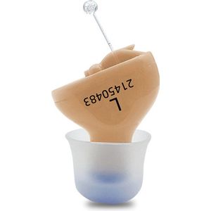 WK - Mini Digitaal Gehoorapparaat - Beige - CIC Ontwerp - Ruisonderdrukking