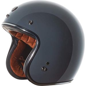 Torc T-50 retro jethelm gloss grey | maat XL