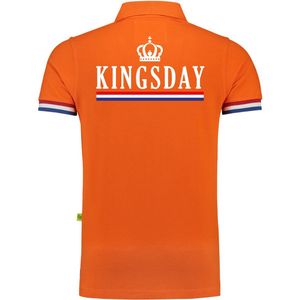 Luxe Kingsday poloshirt - 200 grams katoen - Kingsday - oranje - heren - Kingsday kleding/ shirts XL