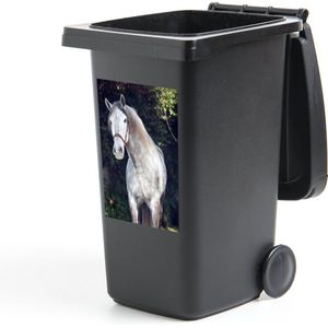 Container sticker Paarden  - Portretfoto grijs paard Klikosticker - 40x60 cm - kliko sticker - weerbestendige containersticker