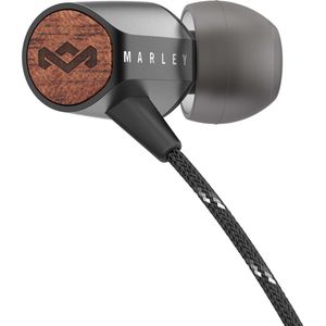 House of Marley Uplift 2 bedrade oordopjes - inear koptelefoon met microfoon - duurzaamheid - zwart
