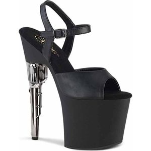Pleaser - BONDGIRL-709 Sandaal met enkelband, Paaldans schoenen - Paaldans schoenen - 42 Shoes - Zwart