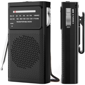 Noodradio - Solar Opwindbaar - Solar powerbank - Zonneenergie - Survival Noodpakket - Zaklamp Oplaadbaar - AM/FM - Noodrantsoen - Zwart