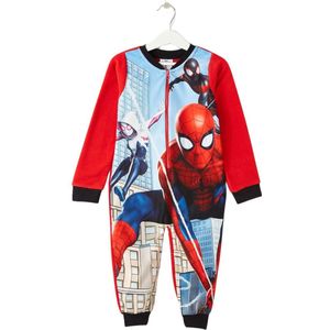 Marvel Spiderman Onesie - Pyjama / Jumpsuit / Huispak - Rood - Maat 92