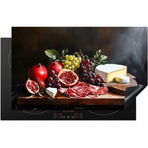 KitchenYeah® Inductie beschermer 85x52 cm - Borrelplank - Stilleven - Vintage - Kookplaataccessoires - Afdekplaat voor kookplaat - Inductiebeschermer - Inductiemat - Inductieplaat mat - Keuken decoratie