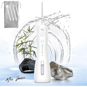 Mrs. Jones Waterflosser Waterdichte Rechargeable Draadloze 6 Modi IPX7 Monddouche Tandheelkundige Floss Pick Tandenreiniger Thuisgebruik - Beugels Bruggen Tandvleesverzorging .