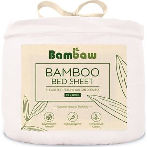Bambaw - Luxe Bamboe Hoeslaken - Wit - Ultra Ademend - Hypoallergeen