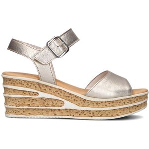 Gabor 651 Sandalen - Met Sleehak - Dames - Zilver - Maat 44