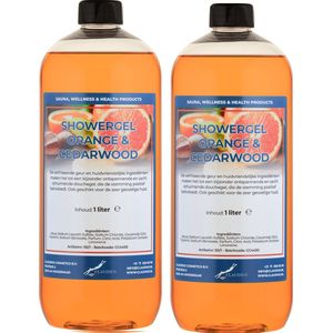 Handzeep Sweet Orange & Cedarwood 1 liter - set van 2 stuks