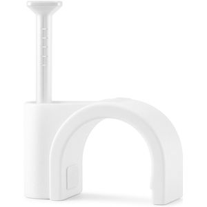 Kabelclip - Spijkerclip - Kabelklem - Kabelhouder - 10 mm - 100 stuks - Wit - Allteq