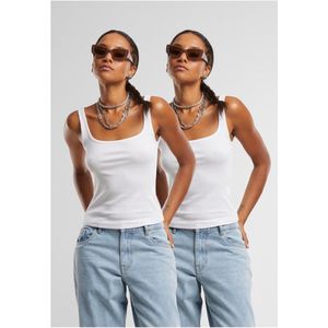 Urban Classics - Tb7513a - Dames T-shirt - Wit - 2 Pack