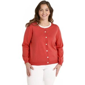 Zacht vest met ronde kraag met knopen