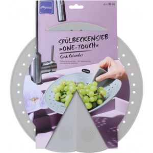 Elegance - Rubberen Zeef/Vergiet - Grijs - Grote formaat - Ø30cm
