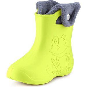 Ladeheid - LA-CA-FrogButton - Kinder Regenlaarzen - Limone-1 - Rubber - met Binnenschoen - EVA