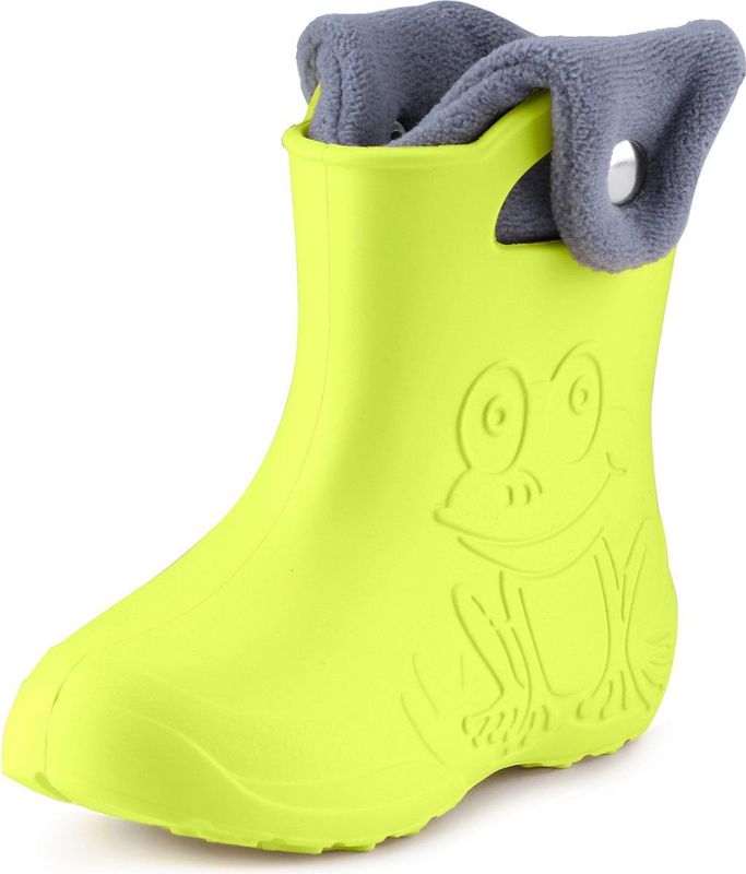 Ladeheid - LA-CA-FrogButton - Kinder Regenlaarzen - Limone-1 - Rubber - met Binnenschoen - EVA