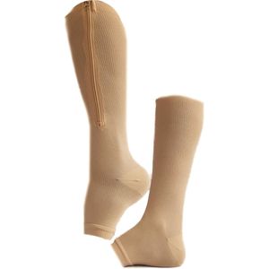 BamBella® - Halve kousen met rits Hoge sokken sok zonder teen