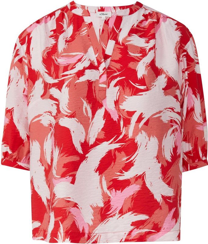 Blouse - Viscose - Relaxte Pasvorm - 3/4 Mouwen - All-overprint