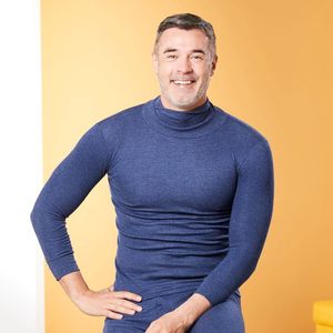 Beeren Thermo colshirt lange mouw Marine maat M