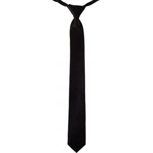 PartyXplosion Carnaval verkleed stropdas - zwart - polyester - heren/dames - verkleedkleding accessoires
