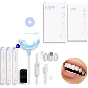 Luxury White - Glow at Home Bundle - Tandenbleekset - Complete Set - Whitening Strips en Pro-LED Whitening Set
