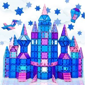 Magnetic Tiles- Ice prince/princess - Magnetisch Speelgoed – 101 stuks - Constructie speelgoed - Magnetische tegels - Montessori speelgoed - Magnetic toys - Magnetische bouwstenen - Speelgoed Kinderen - Magna minds