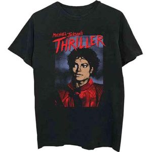 Michael Jackson Heren Tshirt -L- Thriller Pose Zwart