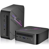 Blackview MP100 Mini PC - 16GB DDR4 - 512GB M.2 SSD - AMD Ryzen™ 7 5700U - Tot 4,3 GHz - Windows 11 Pro - WiFi 6 - USB 3.2 * 2 Type C 3.0 * 2 - 4K UHD - RGB-verlichting - BT 5.2 - Zwart