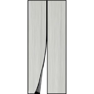 Magnetische Vliegengordijn Hordeur Fijn Gaasgordijn 26 Magneten van Boven-Tot-Onderafdichting - Sluit Automatisch - Frisse Lucht Binnen & Insecten Buiten - Campers RV - 90x200CM Zwart