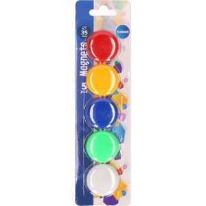 5x stuks gekleurde magneten van 35 mm - Koelkast memo of hobby speelgoed magneten