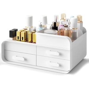Make-up organizer - Cosmetica organizer - Make up kwasten houder - Organizer - Make-up - Bureau organizer - Kantoorartikelen - Pennenbak - 9 vakken - Wit