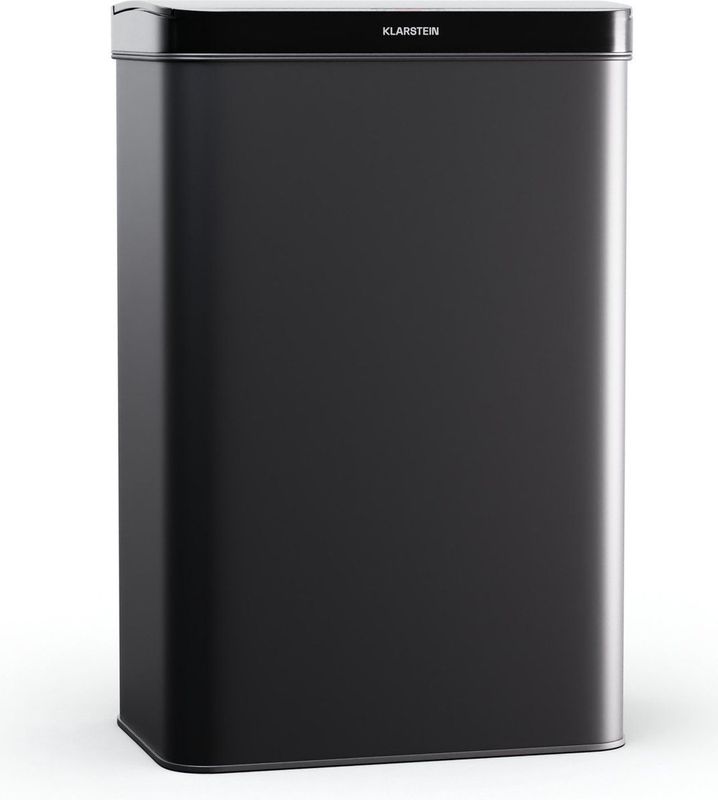 Klarstein Touchless Sensor Afvalbak - 60 Liter - LED Bedieningspaneel en soft-close deksel - Matzwart - Hands-free vuilnisemmer - Zwart