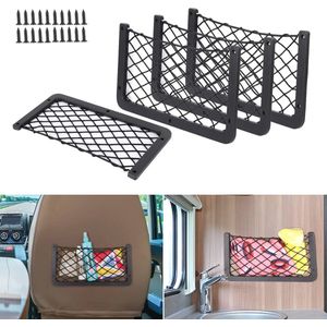 Multifunctioneel Kofferbaknet voor Auto - 4 Stuks, 35,5 x 18,5 cm, Voor Stoel, Kofferbak en Camping