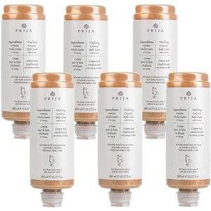 PRIJA Voedende badvloeistof met gouddeeltjes, romige schuim, ginseng, navulling voor dispenser 360 ml - 6 stuk