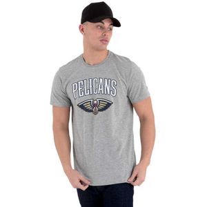 New Era Team Logo New Orleans Pelicans T-shirt Met Korte Mouwen Grijs XS-S Man