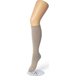 Bonnie Doon - Dames - Cotton Knee-High - Taupe Heather - maat 35-38 (2 paar)