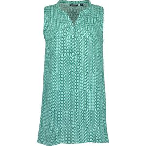 Blue Seven dames top/blouse - Blouse mouwloos - groen/wit - 180187 - maat 38