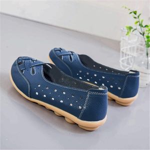 Provento - Comfortabele Lederen Loafers Vrouwen | Casual Mocassins Rijden Flats | Zachte Wandelen Boot Schoenen | Marineblauw | Maat 41 EU