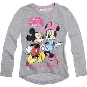 Disney Minnie Mouse longsleeve - grijs - maat 122/128