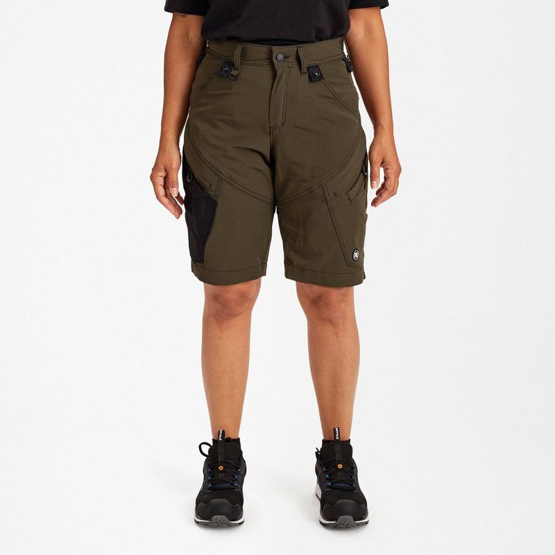 Engel X-treme werkshorts met 4-weg stretch voor dames 6361-317 - Forest Green - 34