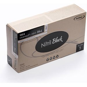 Maimed handschoenen maat S Nitril zwart 100 stuks - Nitrile - Black - Gloves - Handschoenen - Poedervrij - Powdered Free -