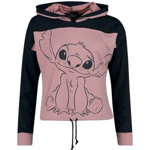 Lilo & Stitch Sit Dames Trui met capuchon - zwart/roze - L