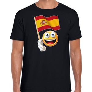 Spanje supporter / fan emoticon t-shirt zwart voor heren XXL