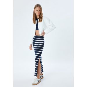 Midi-lengte Spleet gedetailleerd Rok