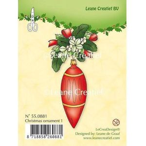 Leane Creatief - stempel Christmas ornament 1 55.0881- kerstbal 4 x 9,5 cm - kerstmis