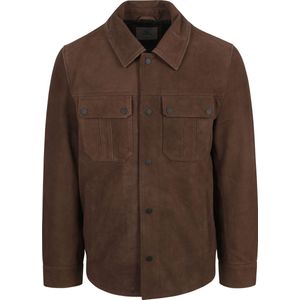 Suitable - Jacket Suede Bruin - Heren - Maat XL - Regular-fit
