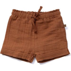 MXM Baby Short- Camel- Katoen- korte Broek- Crepe- Maat 56