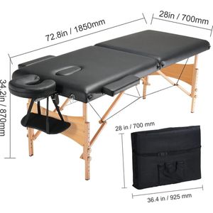 Luxe Therapeutisch Massagetafel – Verstelbaar, Ergonomisch & Comfortabel – Massagebed - Behandeltafel - Behandelbank - Ideaal voor Thuis & Professioneel Gebruik - 28 Inch