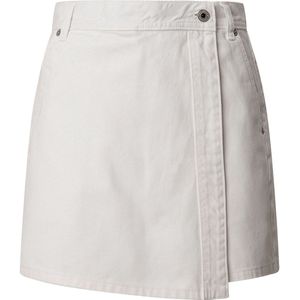Pepe Jeans - Asymmetrische Skort - Witte Stof - Hoge Taille - 100% BCI Katoen